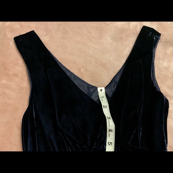 Hugo Buscati dress midnight blue velvet size 4 - Picture 9 of 10